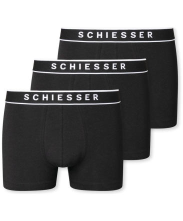 SCHIESSER 95/5 shorts 3-pack noir