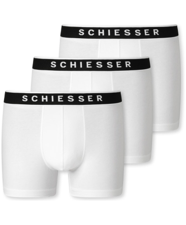 Schiesser 95/5 Short 3-pack blanc